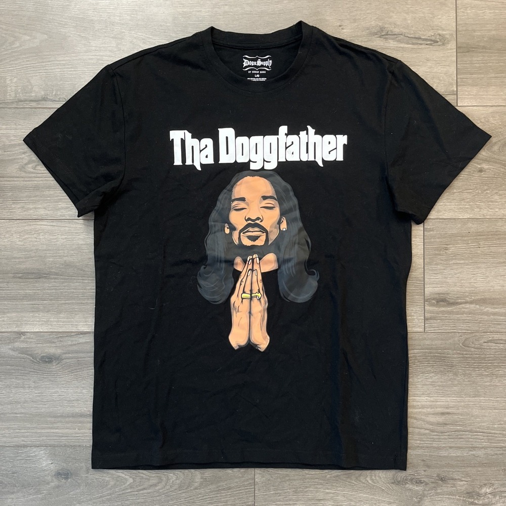 Dogg Supply Tha Doggfather Mens L T Shirt Black Short Sleeve